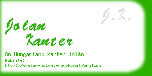 jolan kanter business card